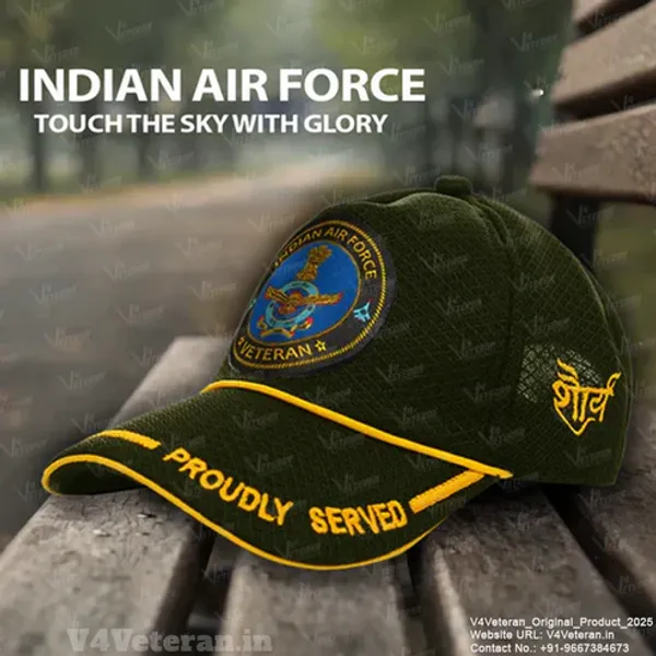 Indian_Air_force_(Olive_Green)_Proudly_Served_Baseball_Cap_for_Veterans