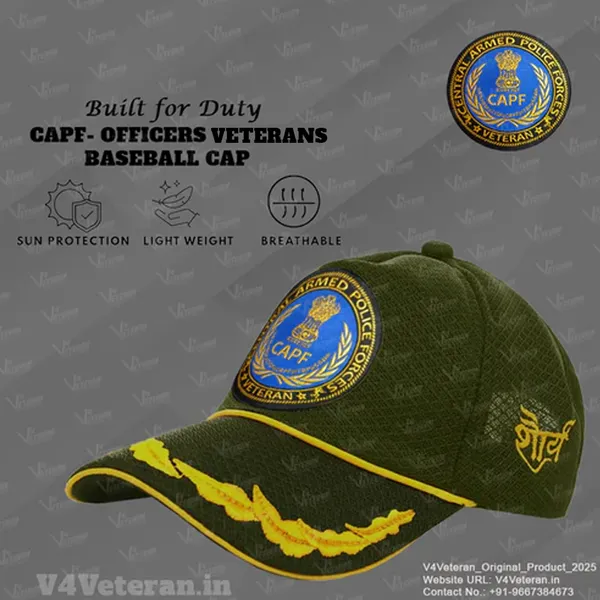 CAPF_Officers'_(Olive_Green)_Veterans_Baseball_Cap