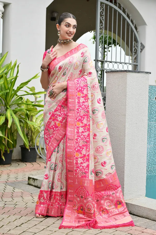 Meenakari_Thread_Woven_Banarasi_Silk_Patola_Saree_with_Blouse