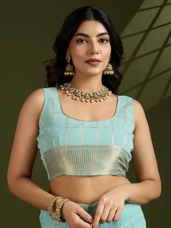 All_Over_Checks_Zari_Woven_Soft_Silk_Saree_With_Zari_Woven_Pallu