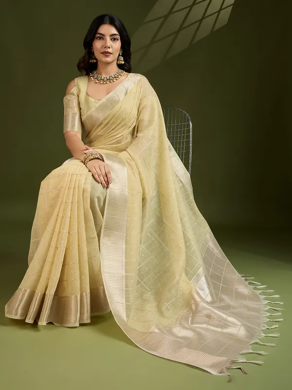 All_Over_Checks_Zari_Woven_Soft_Silk_Saree_With_Zari_Woven_Pallu