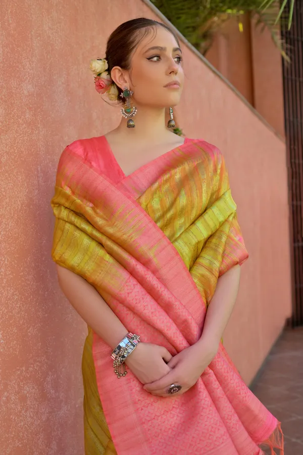 Yellow_Zari_Woven_Premium_Fuji_Silk_Saree