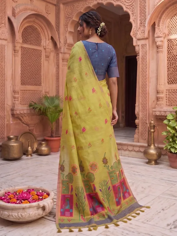 Floral_Weaving_Pure_Chanderi_Cotton_Saree
