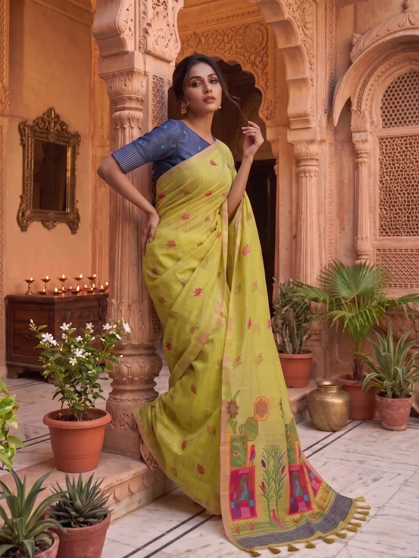 Floral_Weaving_Pure_Chanderi_Cotton_Saree