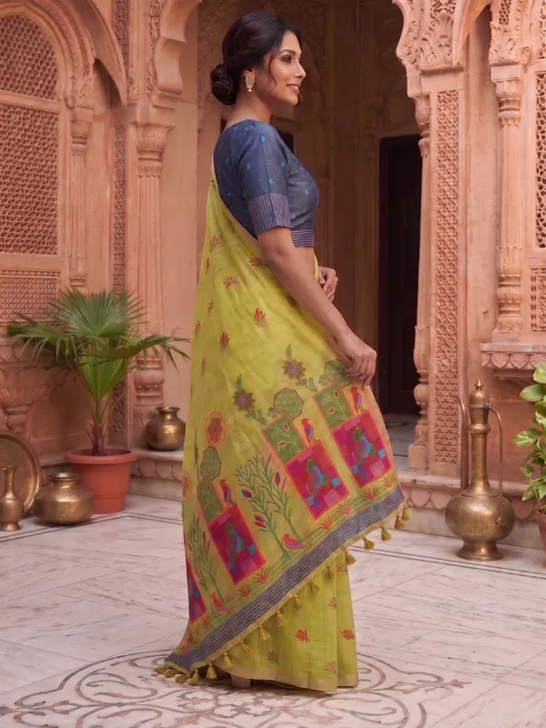 Floral_Weaving_Pure_Chanderi_Cotton_Saree