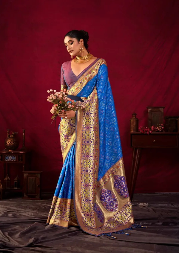 Royal_Blue_Paithani_Silk_Saree_With_Blouse_Piece_For_Women