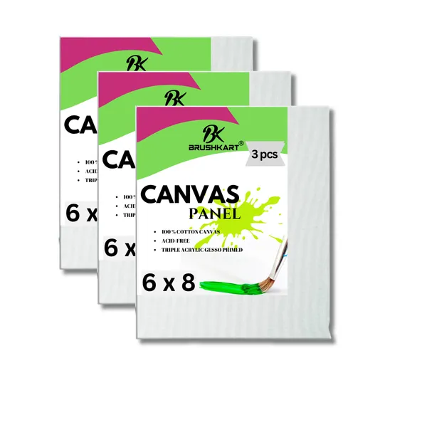 Pack_Of_3__CANVAS_on_4mm_MDF_Board_Compatible_With_Acrylics,_Oils,_Gouache,_Poster_Colors,_Mixed_Media_Canvas_Rectangle_6_X_8_Set_Artwork