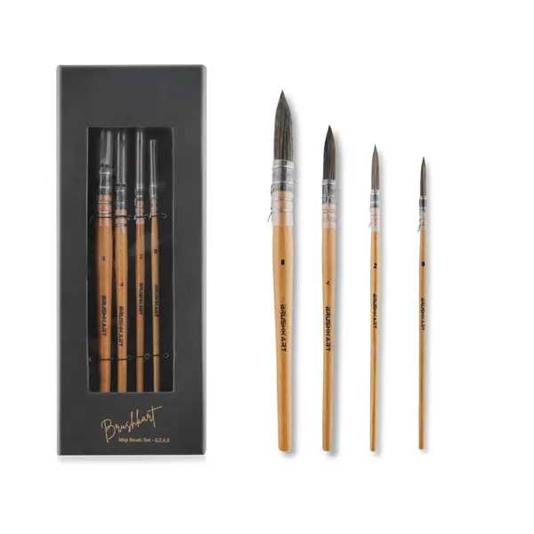 Mop_Brush_Pack_Of_4_Brown_Premium_Wooden_Handle__Soft_Bristle_Brushes