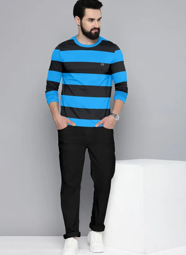 Dark_Blue_&_Blue_Pure_Cotton_Full_Sleeve_Round_Neck_Striped__Print_T_Shirt_For_Men