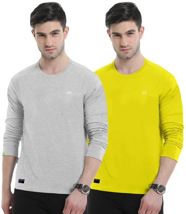 Multicolor_Pure_Cotton_Full_Sleeve_Round_Neck_Solid_T_Shirt_For_Men_Pack_Of_2