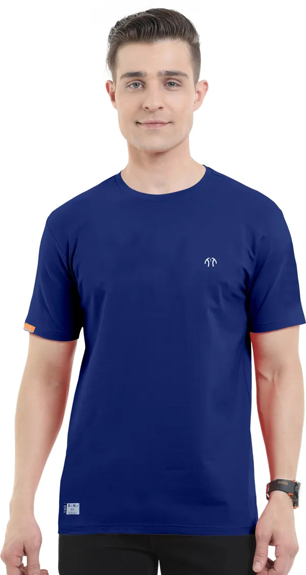 Navy_Blue_Pure_Cotton_Short_Sleeve_Regular_Solid_T_ShirtFor_Men