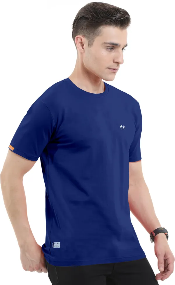 Navy_Blue_Pure_Cotton_Short_Sleeve_Regular_Solid_T_ShirtFor_Men