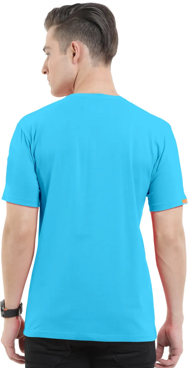 Blue_Pure_Cotton_Short_Sleeve_Round_Neck_Solid__Print_T_Shirt_For_Men