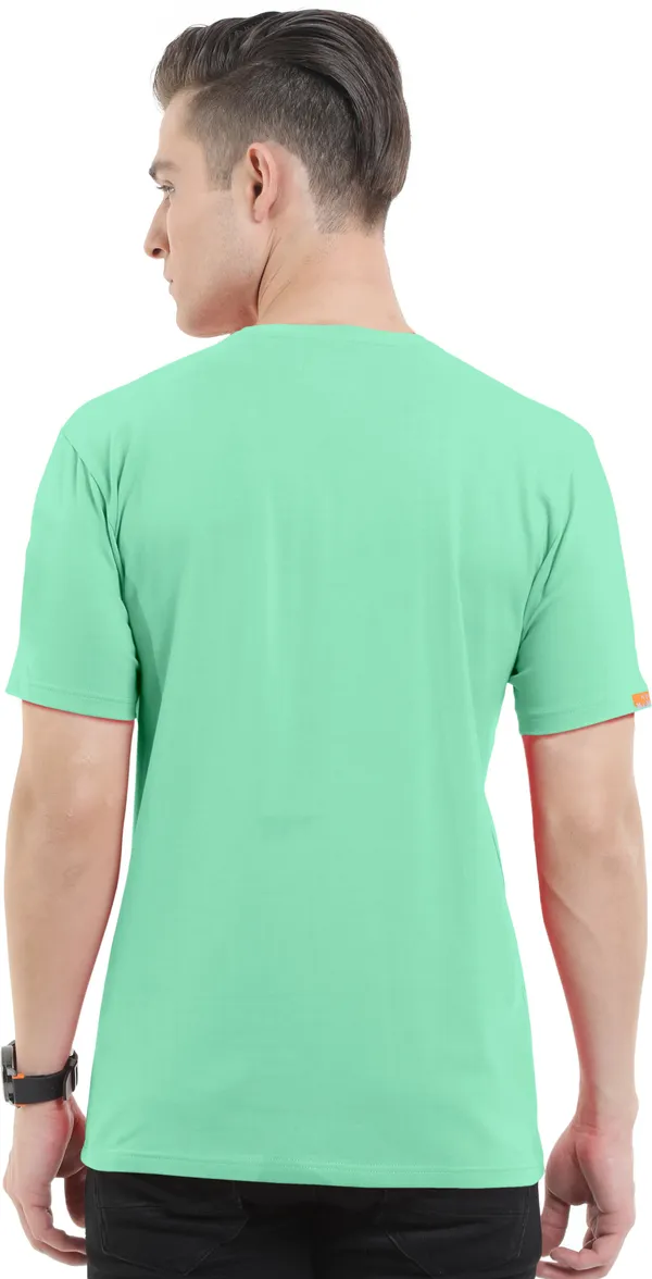 Light_Green_Pure_Cotton_Short_Sleeve_Regular_Solid_T_ShirtFor_Men