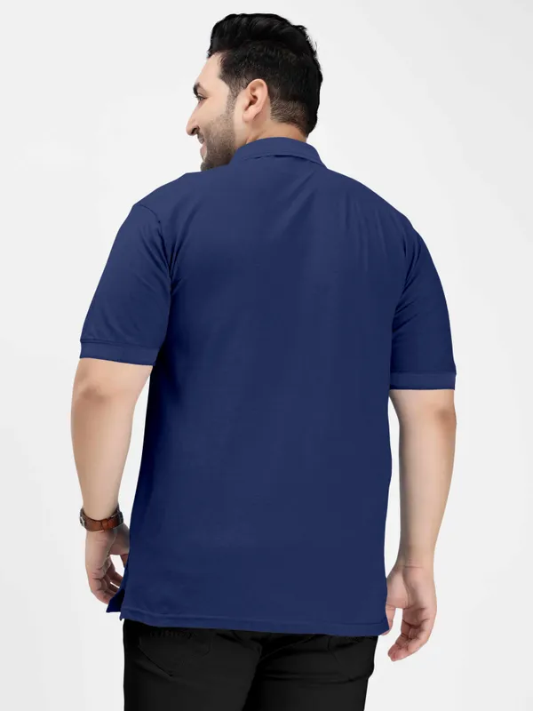 Dark_Blue_Pure_Cotton_Half_Sleeve_Polo_Neck_Solid_T_Shirt_For_Men_Pack_Of_1