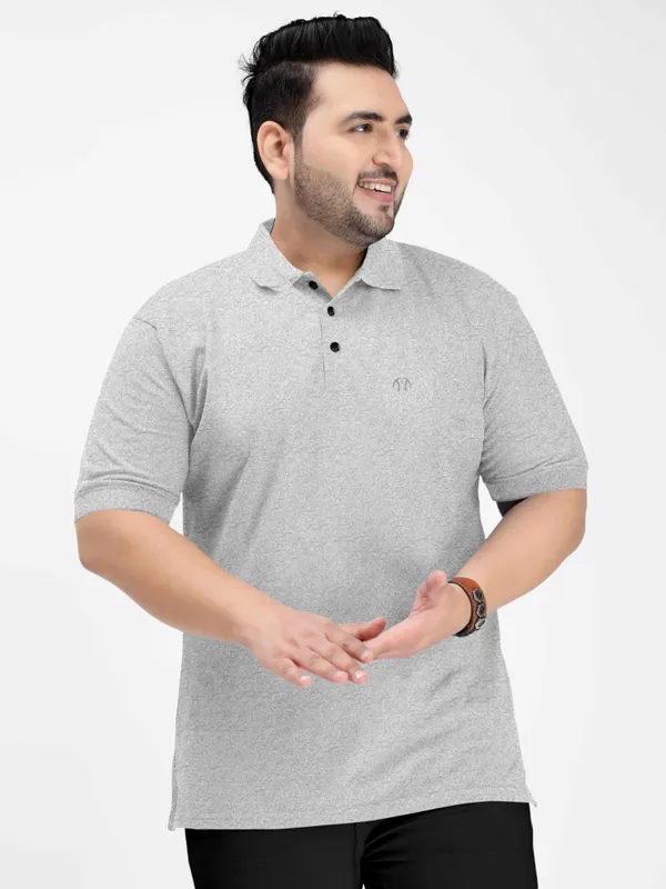 Grey_Pure_Cotton_Half_Sleeve_Polo_Neck_Solid_T_Shirt_For_Men_Pack_Of_1