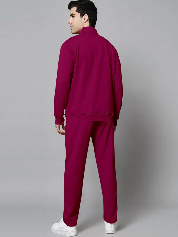 Maroon_Cotton_Blend_Regular_Triptee_winter_Co-ord_Set_For_Men