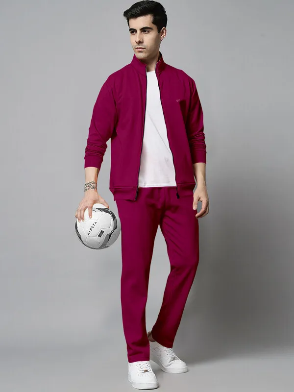 Maroon_Cotton_Blend_Regular_Triptee_winter_Co-ord_Set_For_Men