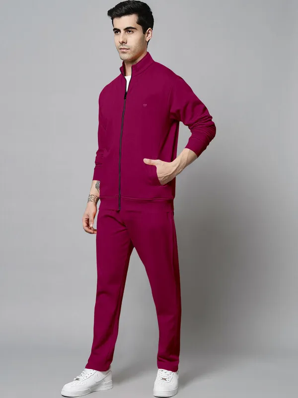 Maroon_Cotton_Blend_Regular_Triptee_winter_Co-ord_Set_For_Men