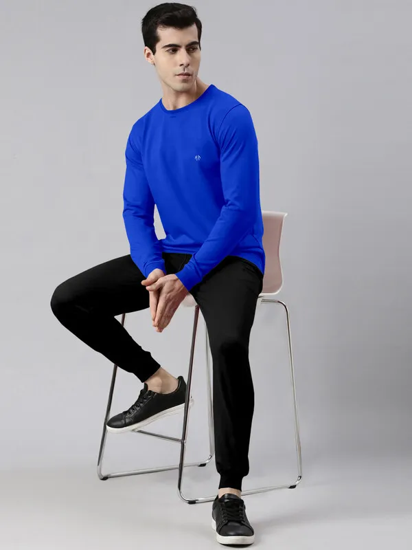 Royal_Blue_&_Black_Cotton_Blend_Regular_Triptee_winter_Co-ord_Set_For_Men
