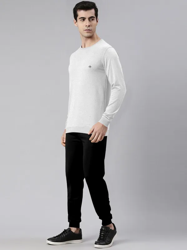 Silver__&_Black_Cotton_Blend_Regular_Triptee_winter_Co-ord_Set_For_Men