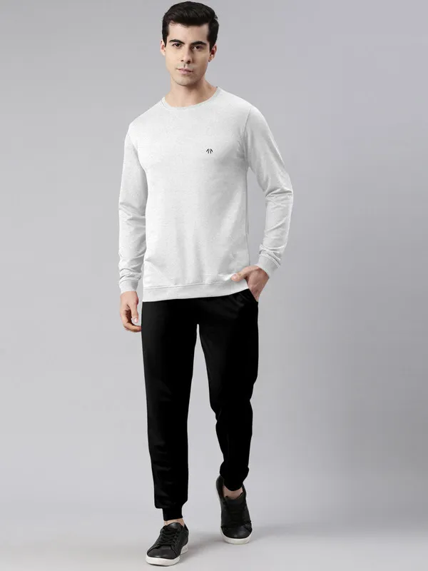 Silver__&_Black_Cotton_Blend_Regular_Triptee_winter_Co-ord_Set_For_Men