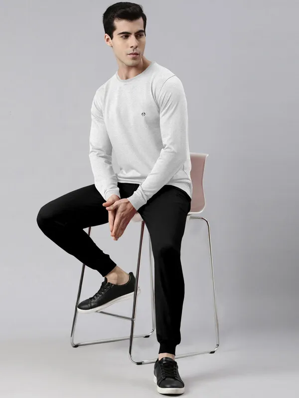 Silver__&_Black_Cotton_Blend_Regular_Triptee_winter_Co-ord_Set_For_Men