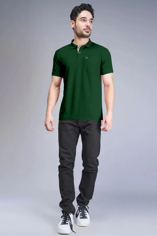 Dark_Green_Pure_Cotton_Half_Sleeve_Polo_Neck_Solid_T_Shirt_For_Men_Pack_Of_1
