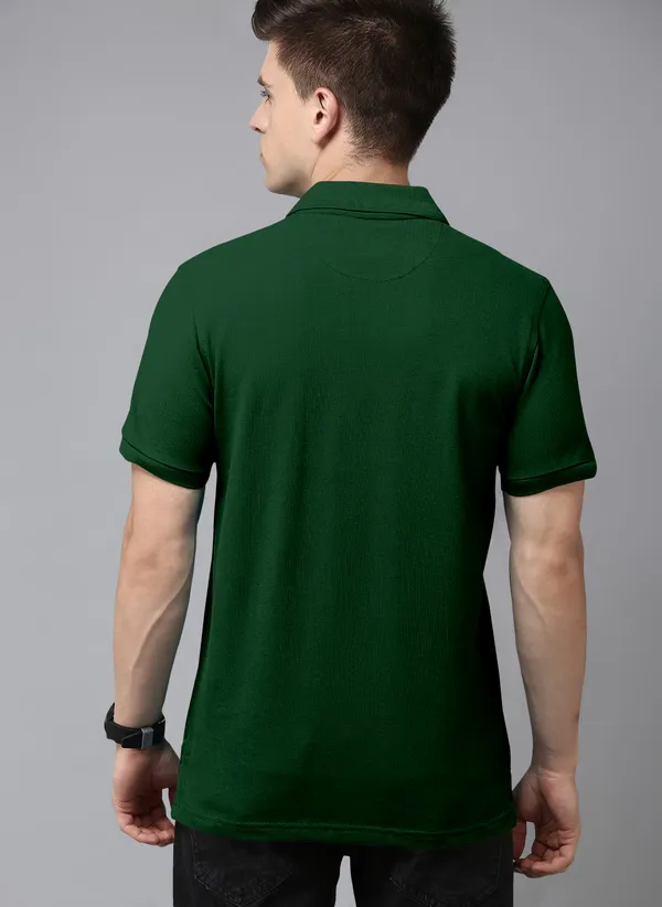 Dark_Green_Pure_Cotton_Half_Sleeve_Polo_Neck_Solid_T_Shirt_For_Men_Pack_Of_1