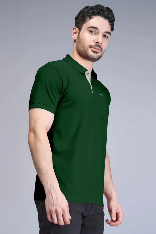 Dark_Green_Pure_Cotton_Half_Sleeve_Polo_Neck_Solid_T_Shirt_For_Men_Pack_Of_1