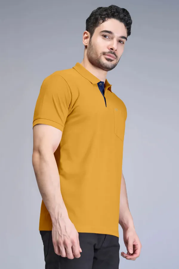 Yellow_Pure_Cotton_Half_Sleeve_Polo_Neck_Solid_T_Shirt_For_Men_Pack_Of_1