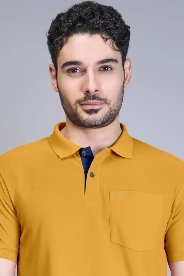 Yellow_Pure_Cotton_Half_Sleeve_Polo_Neck_Solid_T_Shirt_For_Men_Pack_Of_1