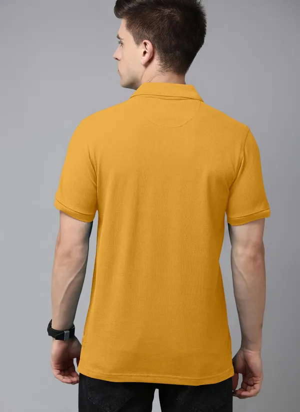 Yellow_Pure_Cotton_Half_Sleeve_Polo_Neck_Solid_T_Shirt_For_Men_Pack_Of_1
