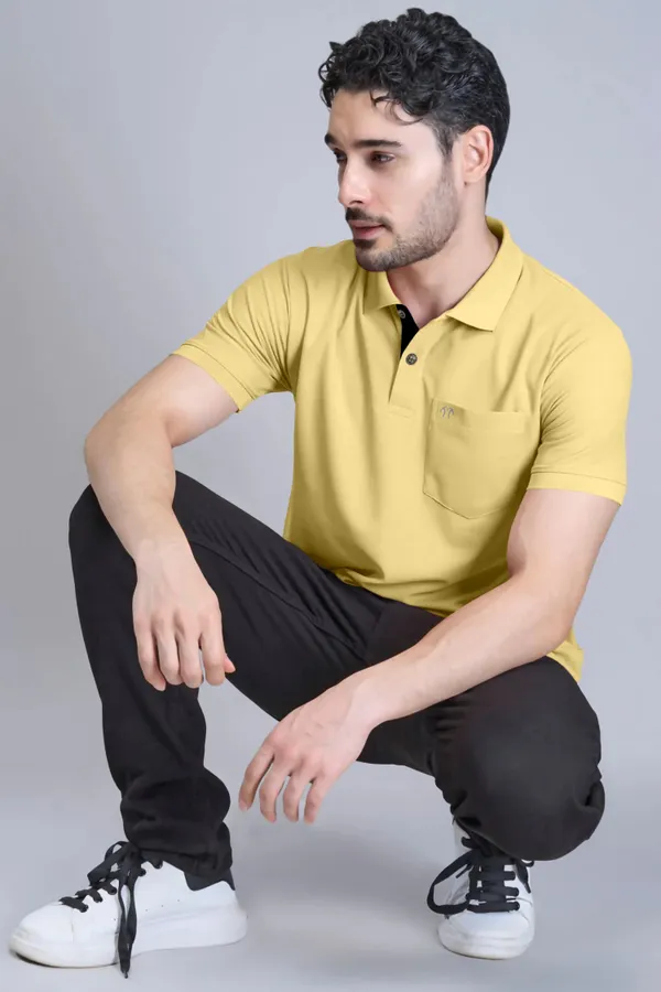 Yellow_Pure_Cotton_Half_Sleeve_Polo_Neck_Solid_T_Shirt_For_Men_Pack_Of_1