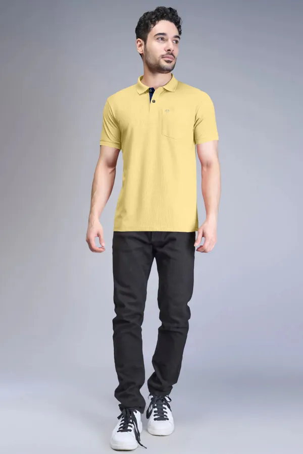 Yellow_Pure_Cotton_Half_Sleeve_Polo_Neck_Solid_T_Shirt_For_Men_Pack_Of_1