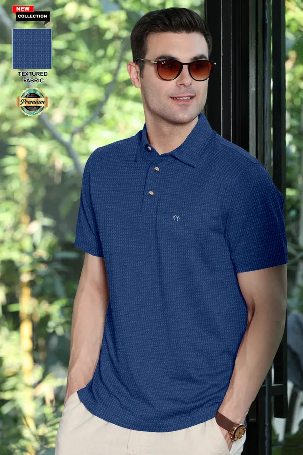 Blue_Polyester_Half_Sleeve_Regular_Textured_T_Shirt_For_Men