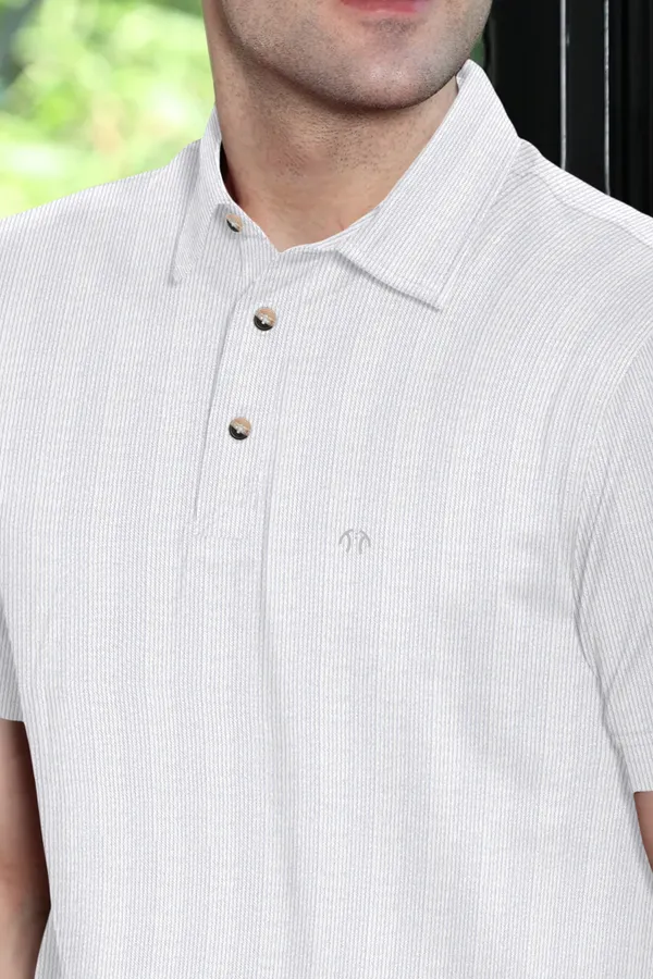 White_Polyester_Half_Sleeve_Polo_Neck_Self_Design__Print_T_Shirt_For_Men