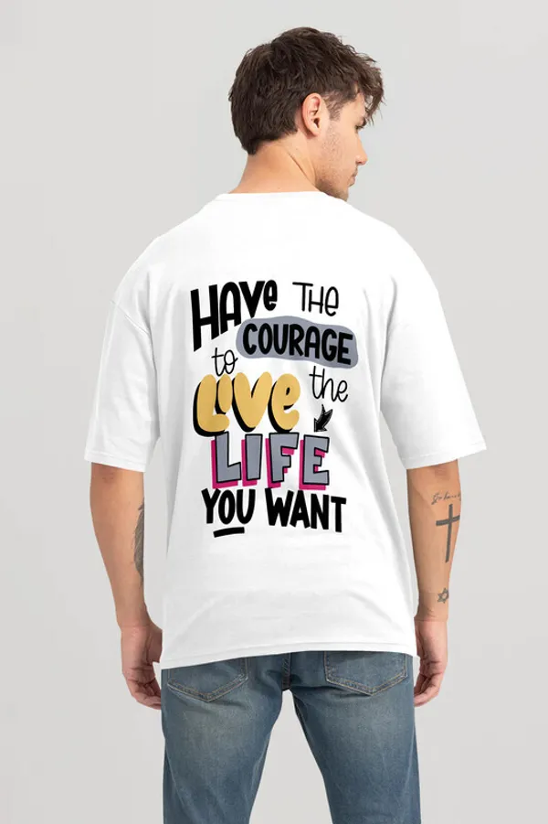 White_Pure_Cotton_Half_Sleeve_Oversized_Graphic_Print_T_Shirt_For_Men