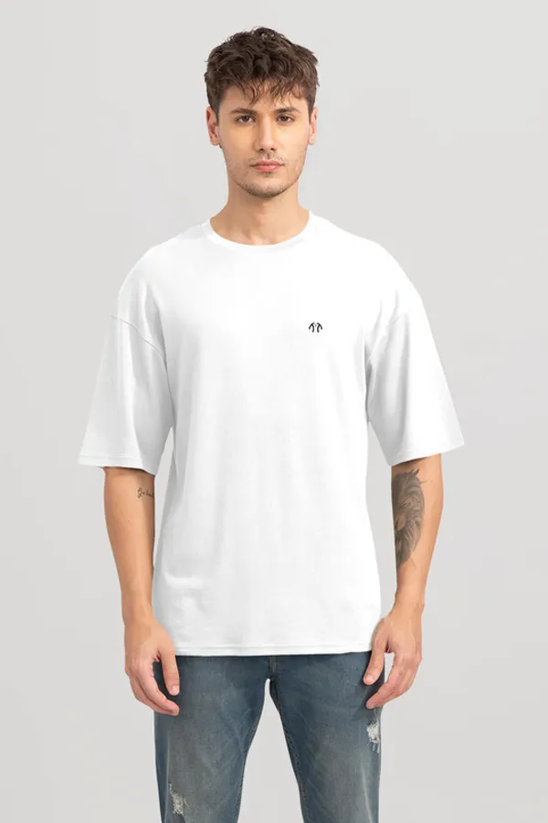 White_Pure_Cotton_Half_Sleeve_Oversized_Graphic_Print_T_Shirt_For_Men