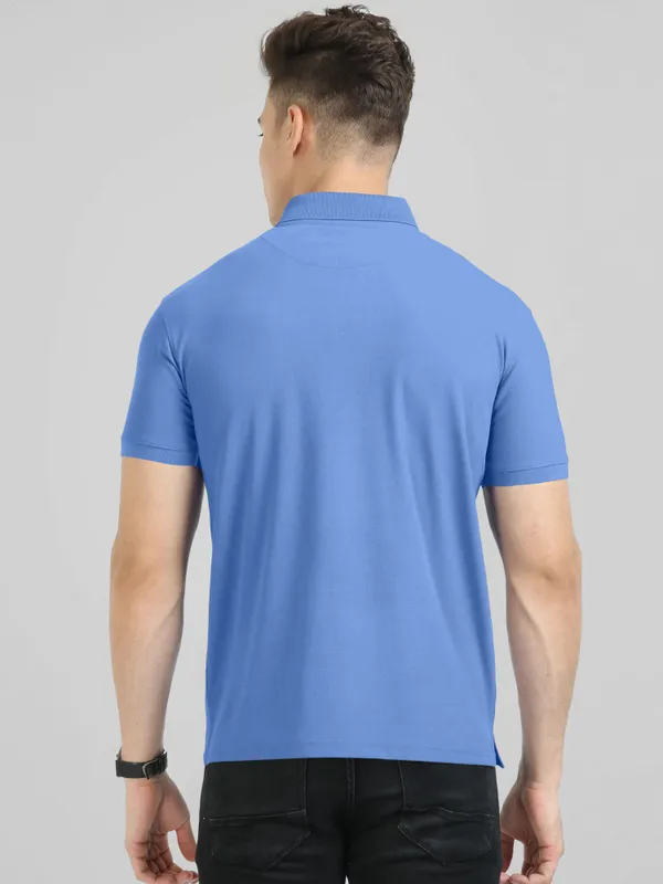 Dark_Blue_Pure_Cotton_Half_Sleeve_Polo_Neck_Solid__Print_T_Shirt_For_Men