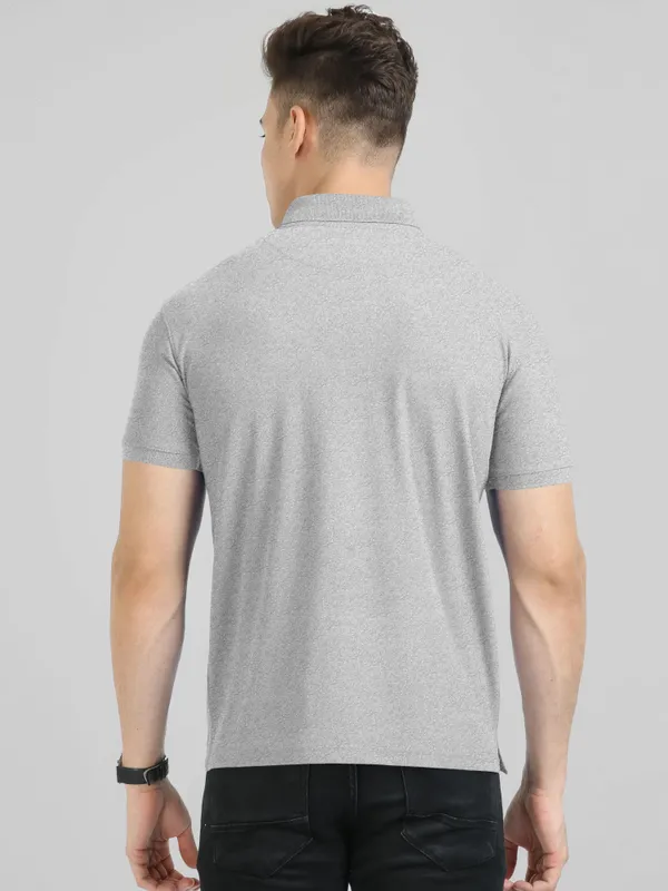 Grey_Pure_Cotton_Half_Sleeve_Polo_Neck_Solid__Print_T_Shirt_For_Men