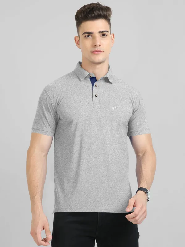 Grey_Pure_Cotton_Half_Sleeve_Polo_Neck_Solid__Print_T_Shirt_For_Men