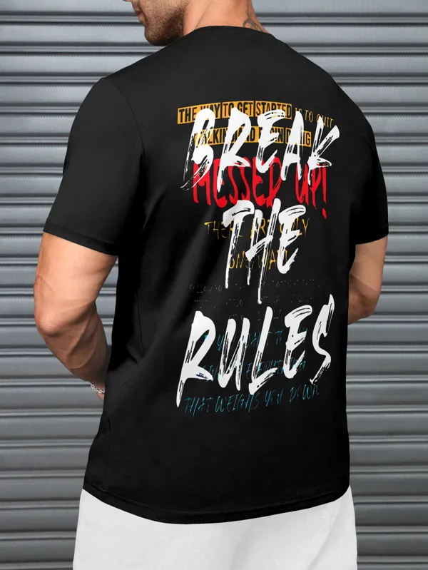 Black_Pure_Cotton_Half_Sleeve_Round_Neck_Printed__Print_T_Shirt_For_Men