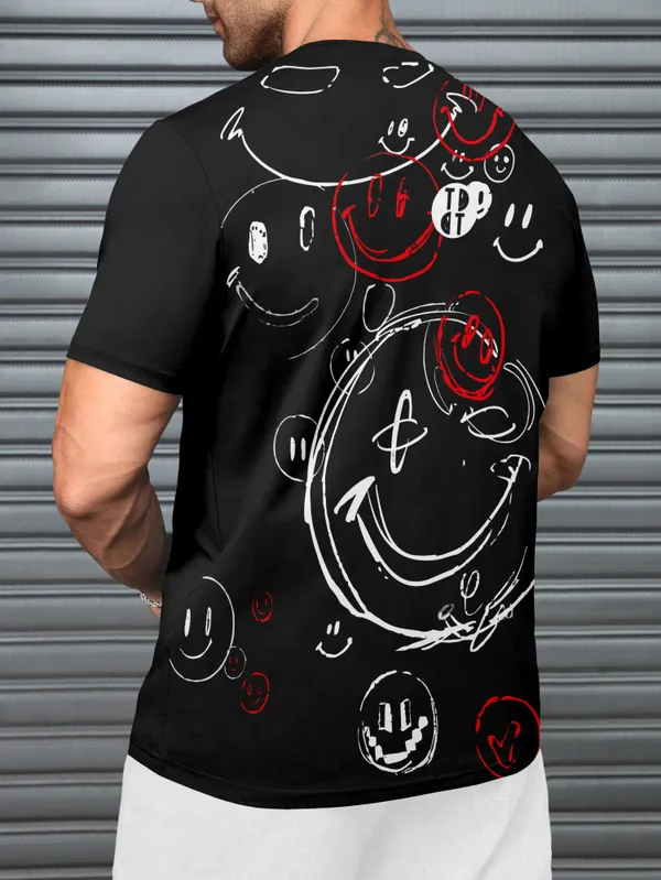 Black_Pure_Cotton_Half_Sleeve_Regular_Graphic_Print_T_Shirt_For_Men