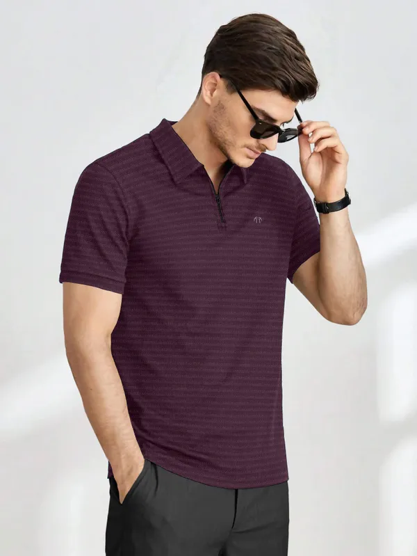 Purple_Polyester_Half_Sleeve_Zip_Neck_Solid_T_Shirt_For_Men_Pack_Of_1