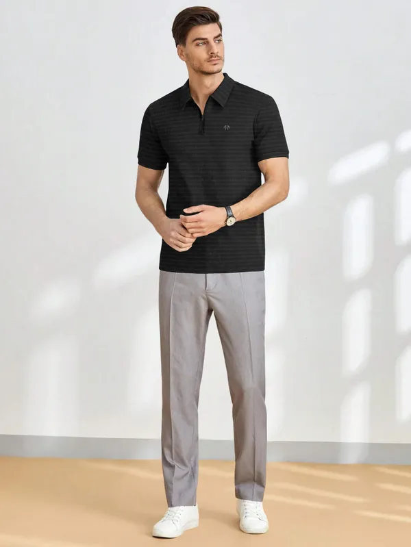 Black_Polyester_Half_Sleeve_Zip_Neck_Solid_T_Shirt_For_Men_Pack_Of_1