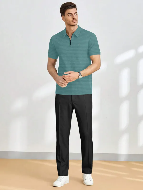 Green_Polyester_Half_Sleeve_Zip_Neck_Solid_T_Shirt_For_Men_Pack_Of_1