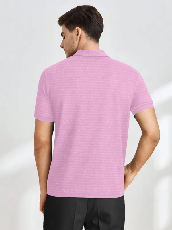 Pink_Polyester_Half_Sleeve_Zip_Neck_Solid_T_Shirt_For_Men_Pack_Of_1