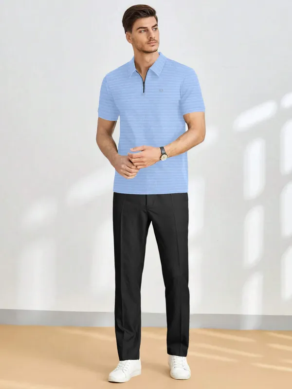Light_Blue_Polyester_Half_Sleeve_Zip_Neck_Solid_T_Shirt_For_Men_Pack_Of_1