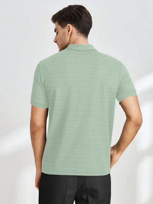 Light_Green_Polyester_Half_Sleeve_Zip_Neck_Solid_T_Shirt_For_Men_Pack_Of_1